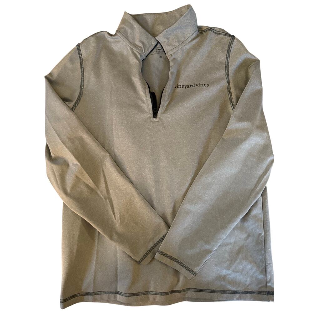 Vineyard Vines grey performance quarter zip shirt size 12-14